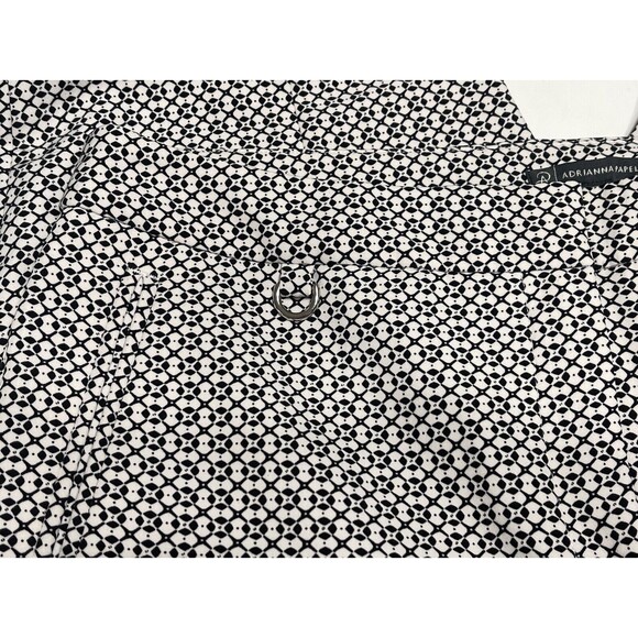 Adrianna Papell White Black Pattern Print Ankle Pants Sz 8 - Picture 5 of 8